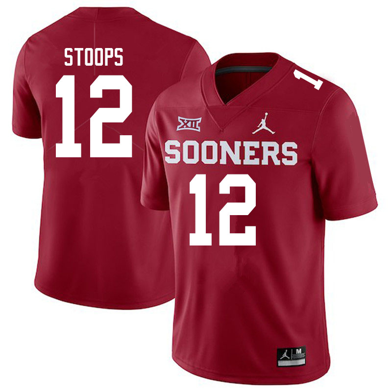 Oklahoma Sooners #12 Drake Stoops Jordan Brand College Football Jerseys Sale-Crimson